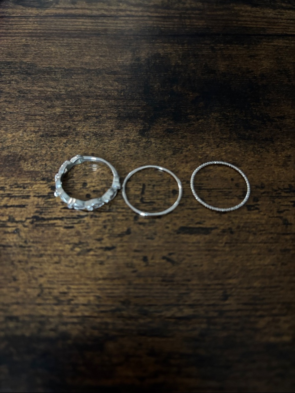 Faux Silver Stackable Ring Set - Silver